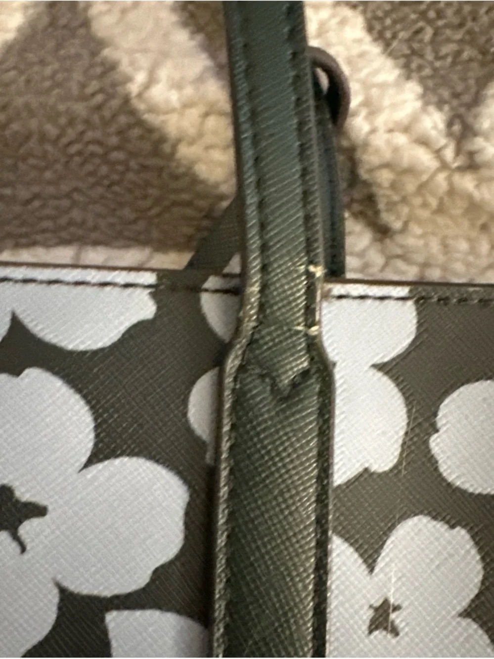 Kate Spade Floral Tote Bag with Bow Bag Charm